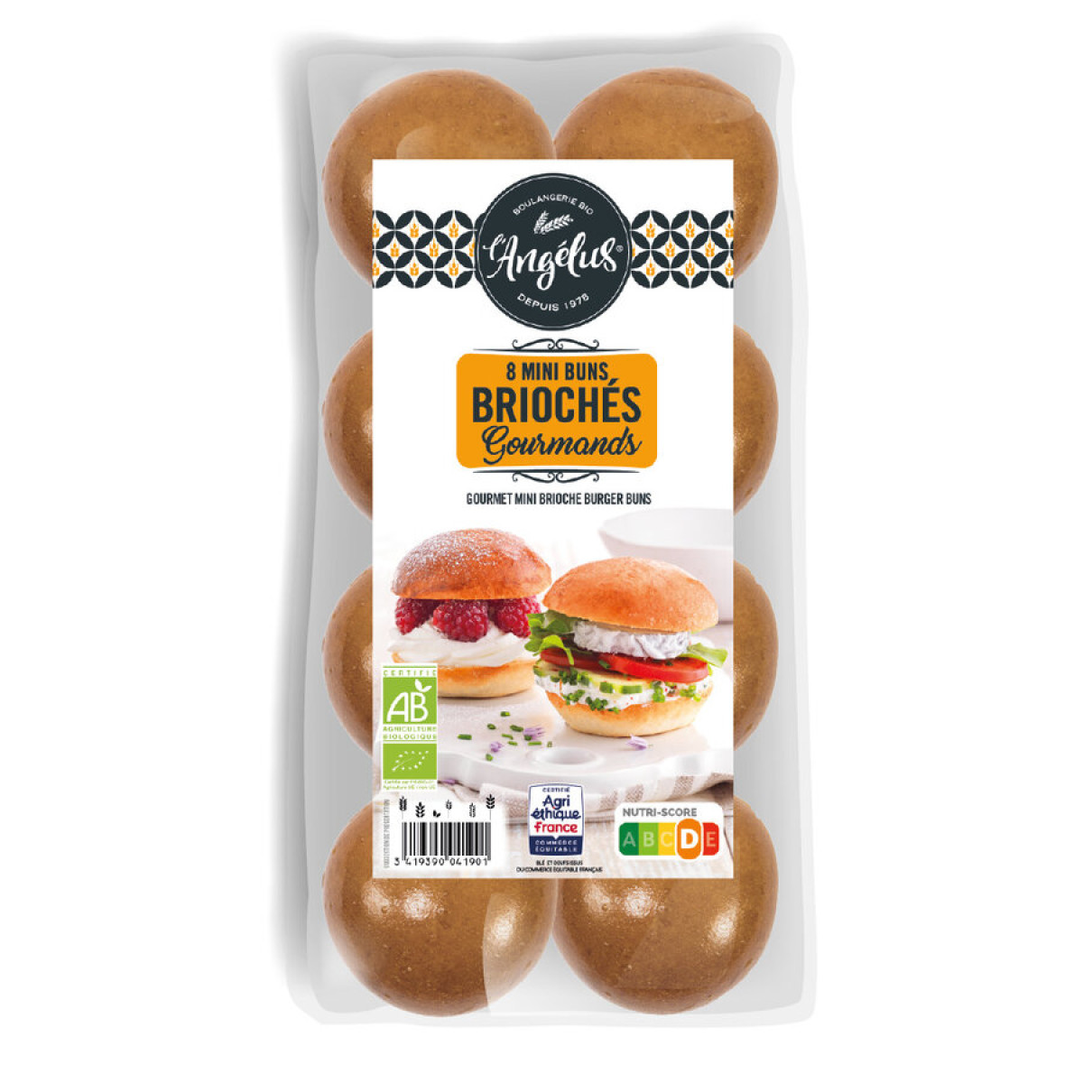 Mini Burger Buns 8x25g von L'Angelus | Bio | Aufbackwaren...