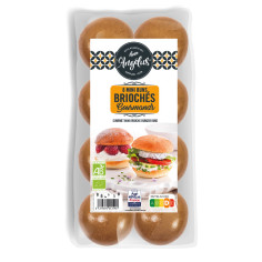 Mini Burger Buns 8x25g von L'Angelus | Bio | Aufbackwaren...