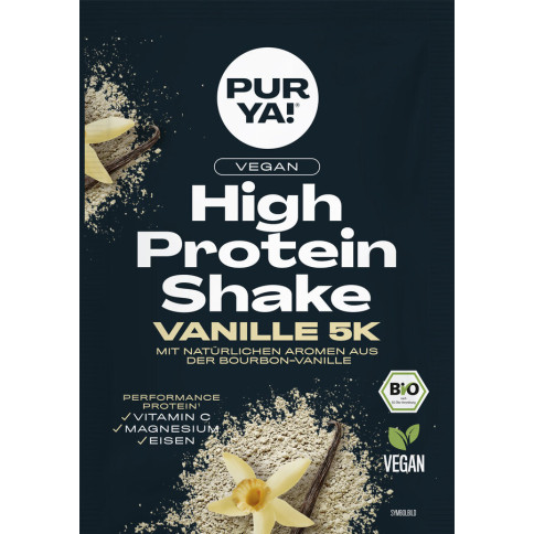 High Protein Shake Vanille 5K PurYa von Pur Ya | Bio, veg...