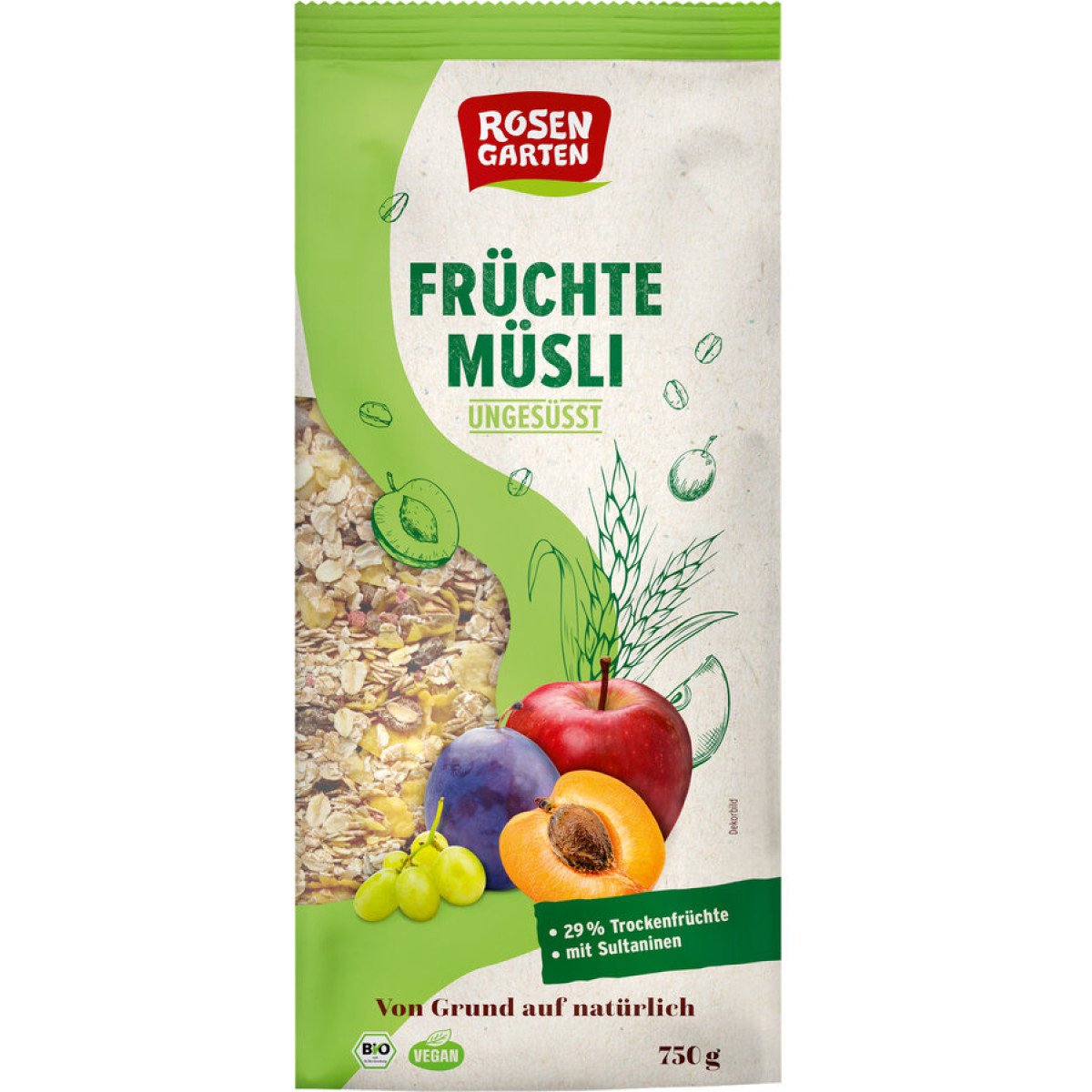 Muesli Früchte von Rosengarten | Bio, vegan | Müesli & Ce...