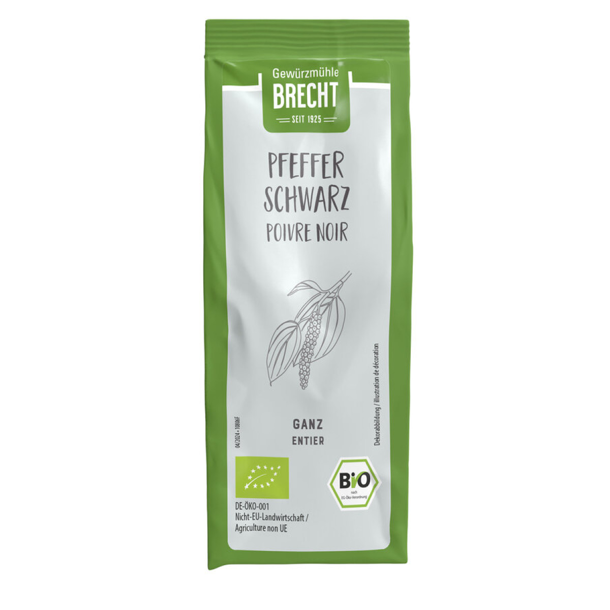 Pfeffer schwarz ganz NFP von Brecht | Bio, vegan | Gewürz...