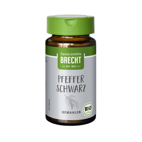 Pfeffer schwarz gemahlen- im Glas von Brecht | Bio, vegan...