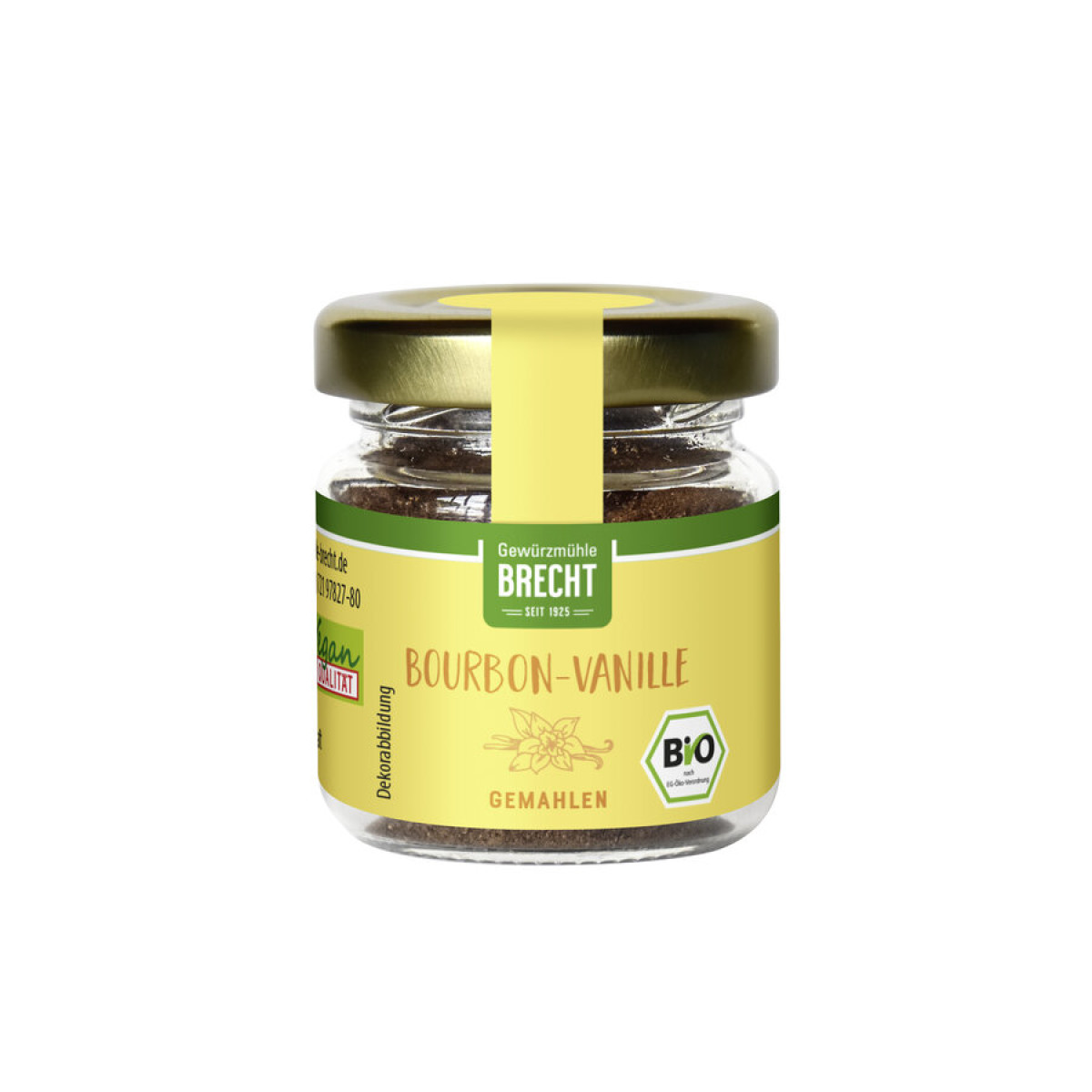 Vanille Bourbon gemahlen - im Glas von Brecht | Bio, vega...